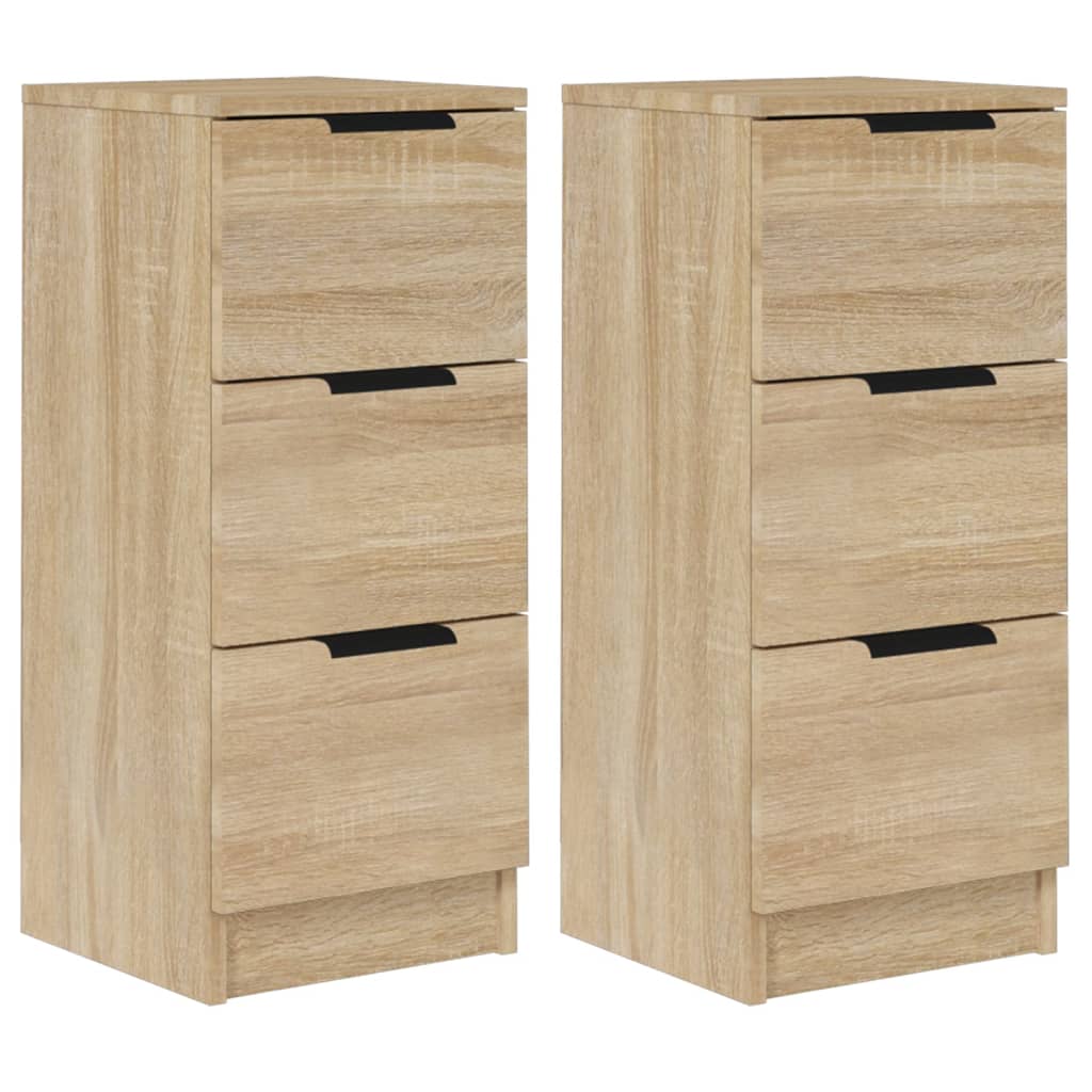 Buffets 2 pcs Chêne Sonoma 30x30x70 cm Bois d'ingénierie