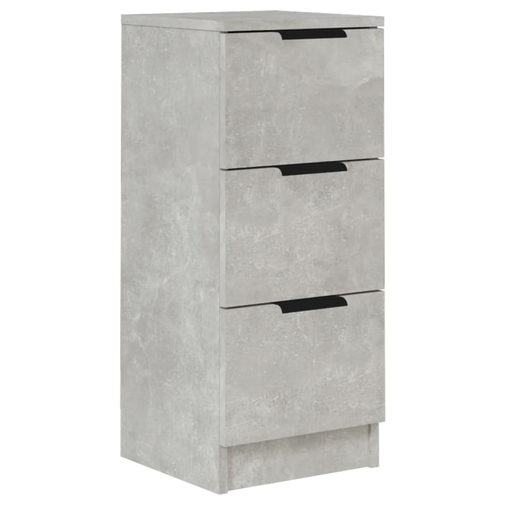 Buffet Gris béton 30x30x70 cm Bois d'ingénierie