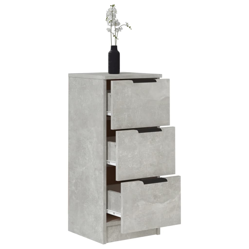 Buffet Gris béton 30x30x70 cm Bois d'ingénierie