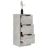 Buffet Gris béton 30x30x70 cm Bois d'ingénierie