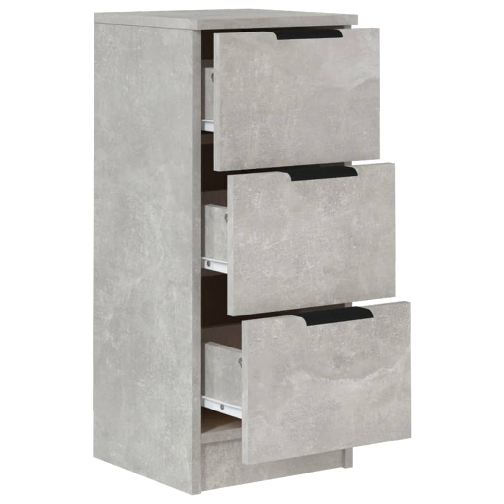 Buffet Gris béton 30x30x70 cm Bois d'ingénierie