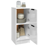 Buffets 2 pcs Blanc brillant 30x30x70 cm Bois d'ingénierie