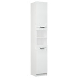 White bathroom cabinet 32x34x188.5 cm engineered wood