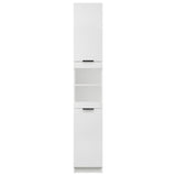 White bathroom cabinet 32x34x188.5 cm engineered wood