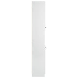 White bathroom cabinet 32x34x188.5 cm engineered wood