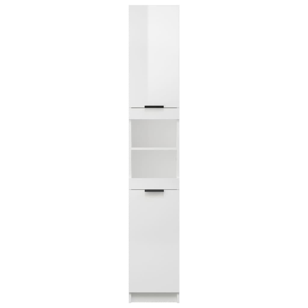 Armoire de salle de bain blanc brillant 32x34x188,5 cm