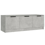 Meuble TV Gris béton 102x35x36,5 cm Bois d'ingénierie