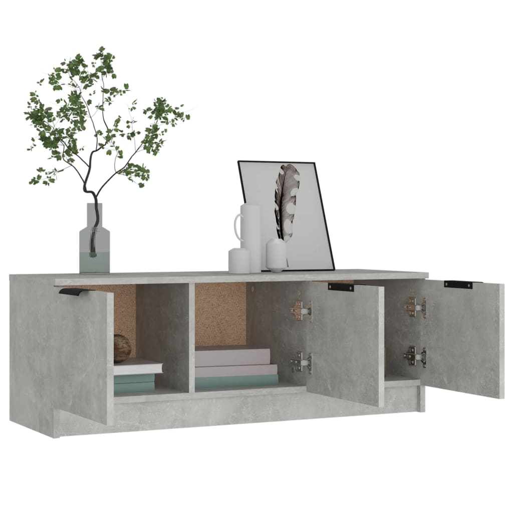 Concrete Grey TV Cabinet 102x35x36.5 cm Engineered Wood