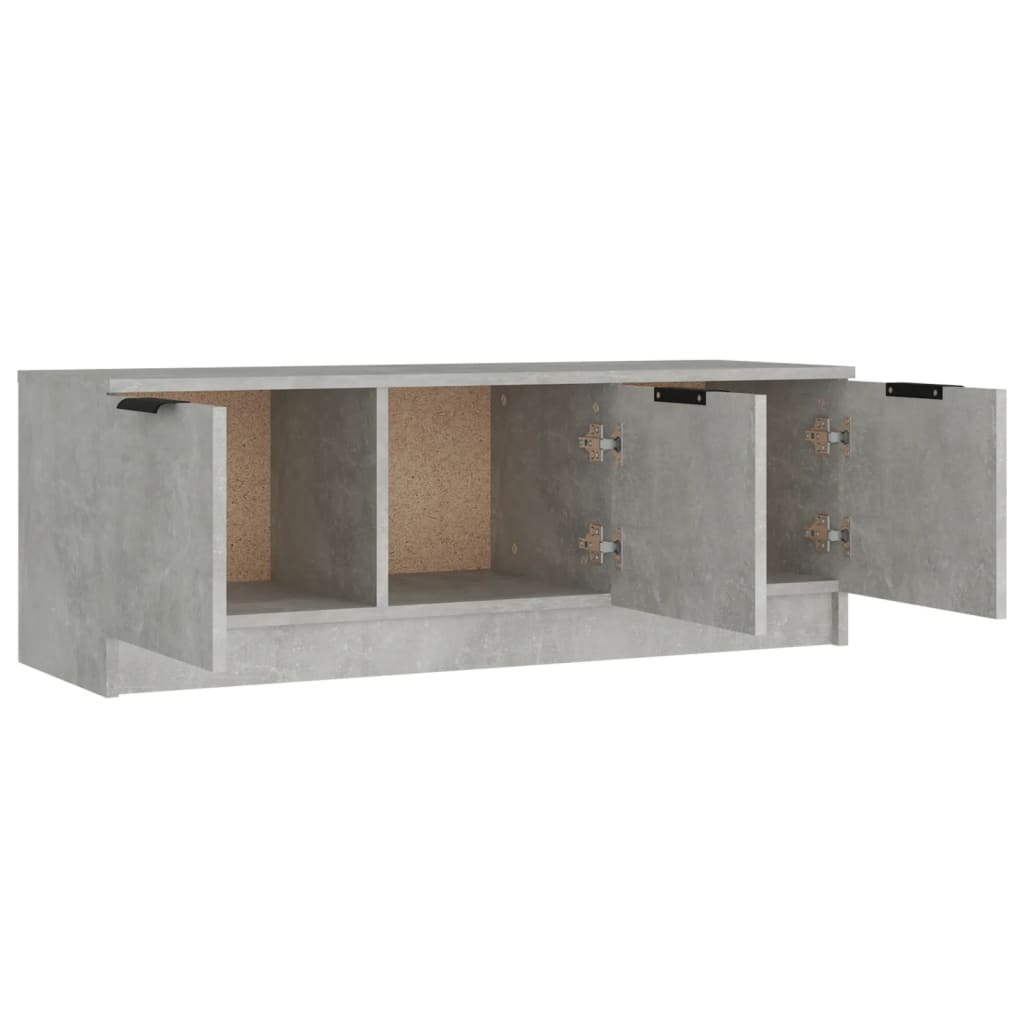 Meuble TV Gris béton 102x35x36,5 cm Bois d'ingénierie