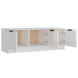 Meuble TV Blanc brillant 102x35x36,5 cm Bois d'ingénierie