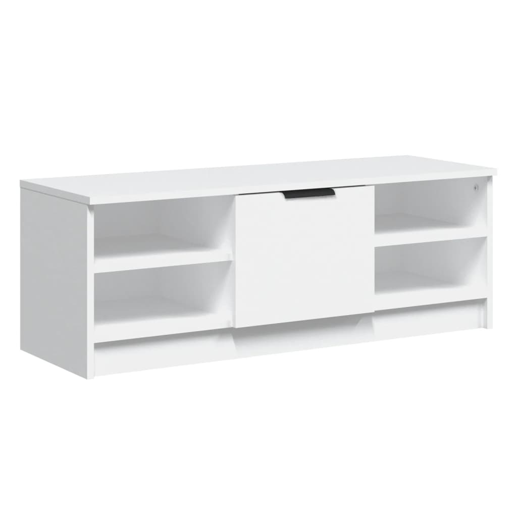 White TV cabinet 102x35.5x36.5 cm Engineered wood