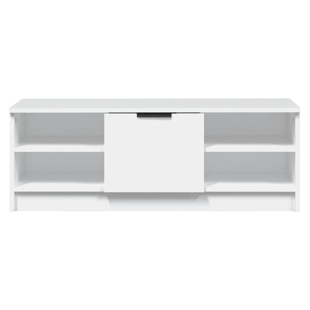 White TV cabinet 102x35.5x36.5 cm Engineered wood