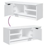 White TV cabinet 102x35.5x36.5 cm Engineered wood