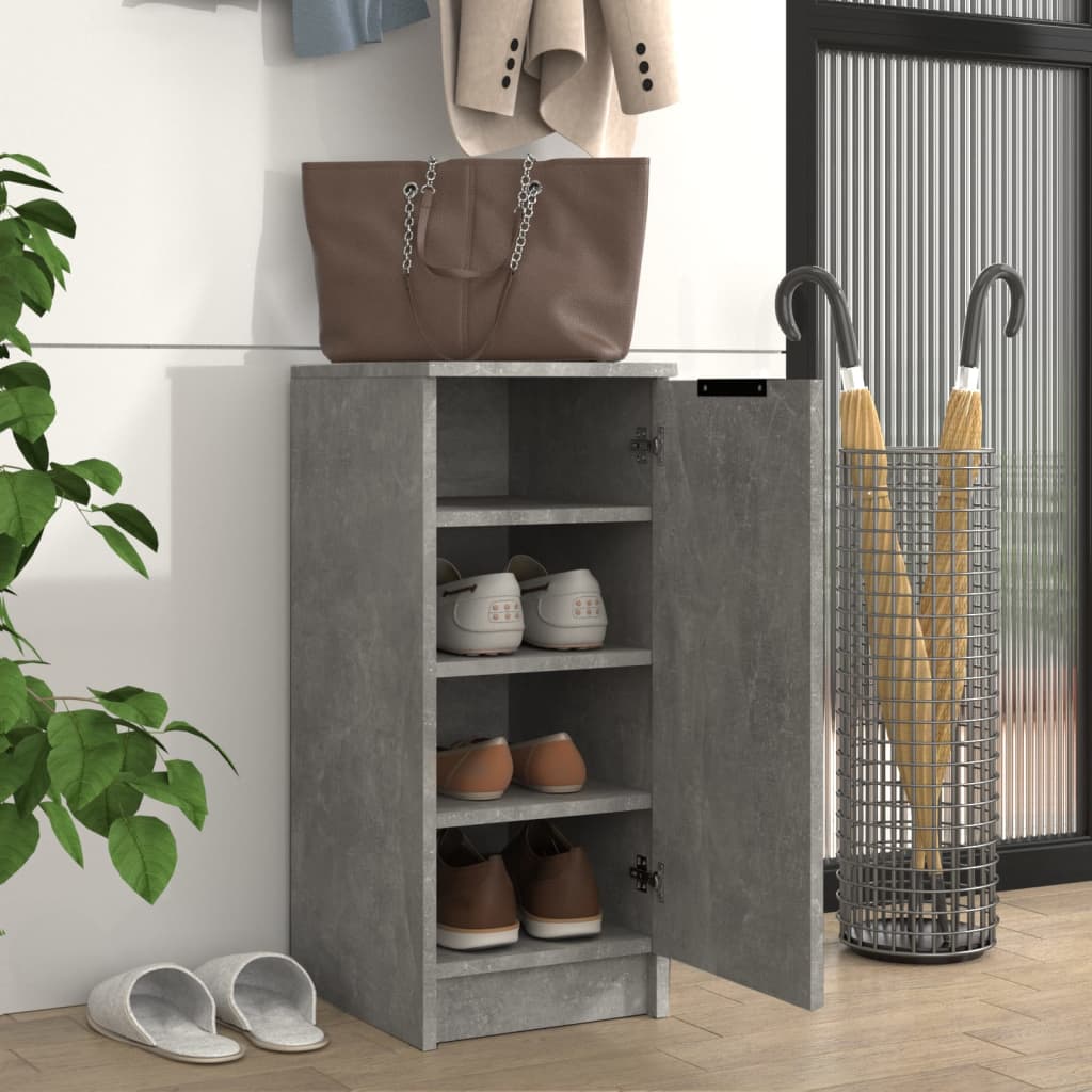 Armoire à chaussures Gris béton 30x35x70 cm Bois d'ingénierie