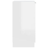 Shoe cabinet Glossy white 30x35x70cm Engineered wood