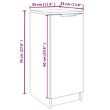 Shoe cabinet Glossy white 30x35x70cm Engineered wood