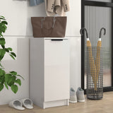 Shoe cabinet Glossy white 30x35x70cm Engineered wood