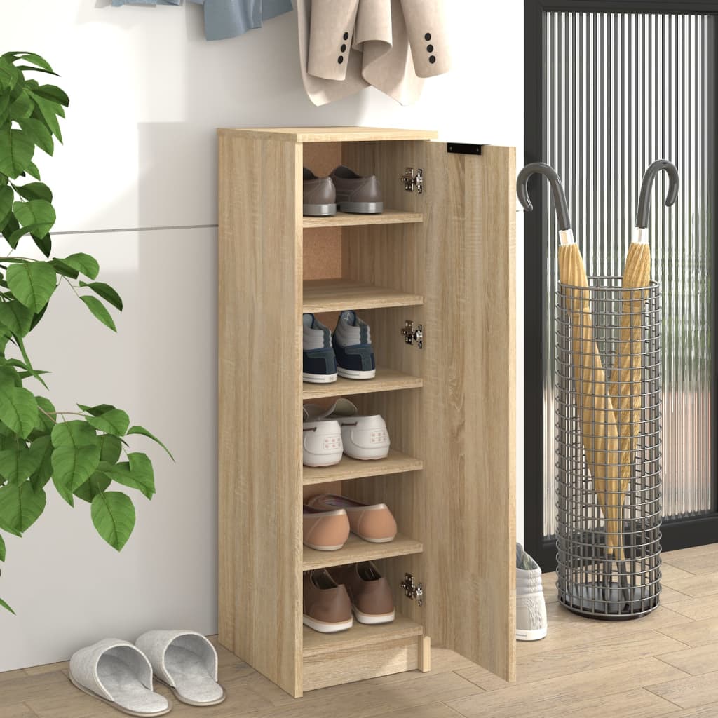 Shoe cabinet Sonoma oak 30x35x100cm Engineered wood