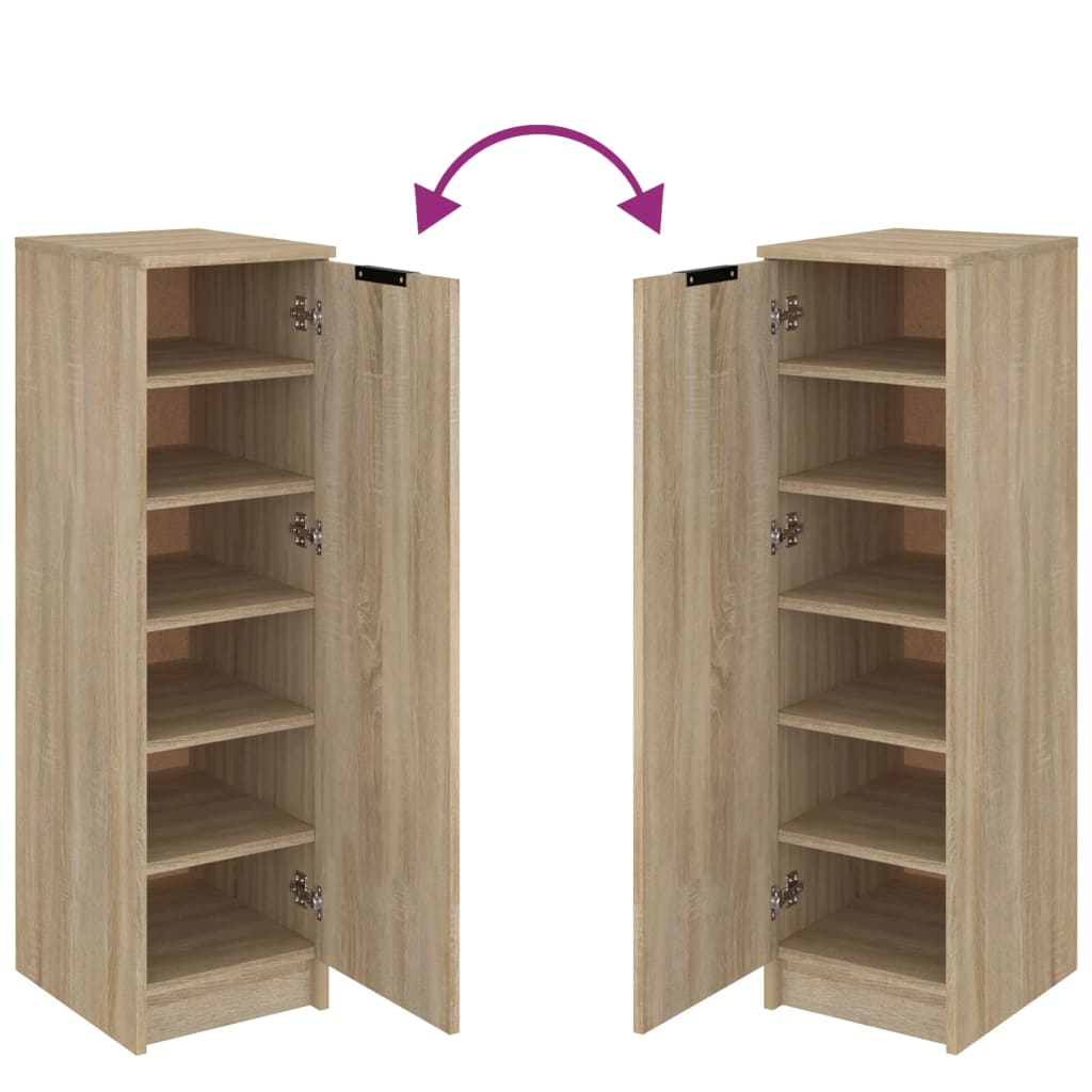 Shoe cabinet Sonoma oak 30x35x100cm Engineered wood