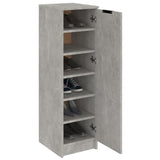 Armoire à chaussures Gris béton 30x35x100 cm Bois d'ingénierie