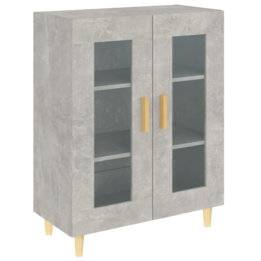 Buffet gris béton 69,5x34x90 cm bois d'ingénierie