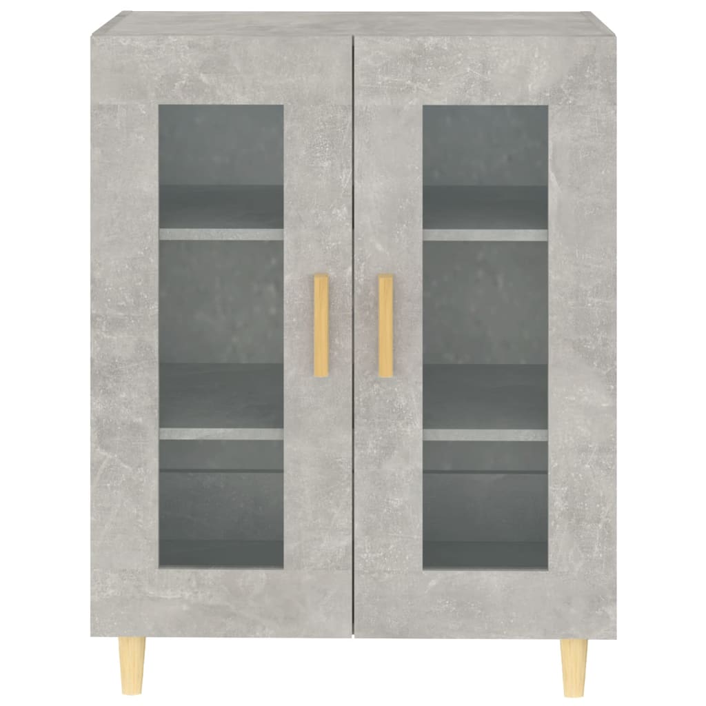 Buffet gris béton 69,5x34x90 cm bois d'ingénierie