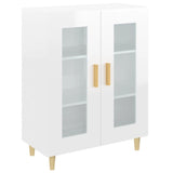 Sideboard Glossy white 69.5x34x90 cm Engineered wood