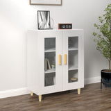 Sideboard Glossy white 69.5x34x90 cm Engineered wood