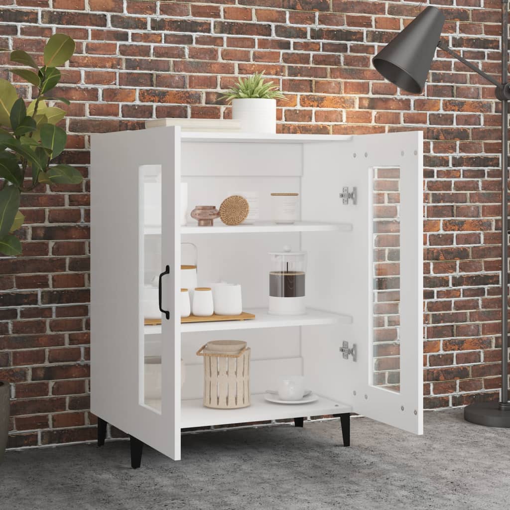 Buffet blanc 69,5x34x90 cm bois d'ingénierie