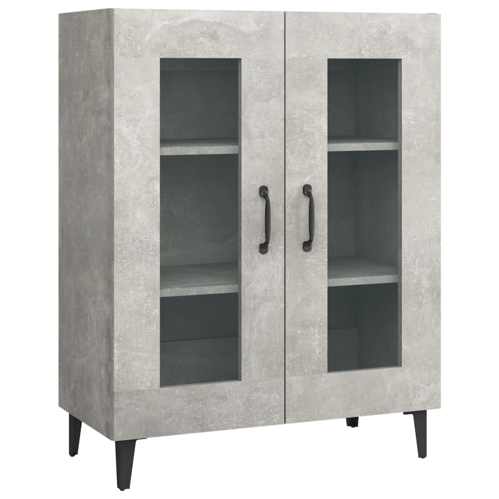 Betongraues Sideboard 69,5 x 34 x 90 cm, Holzwerkstoff