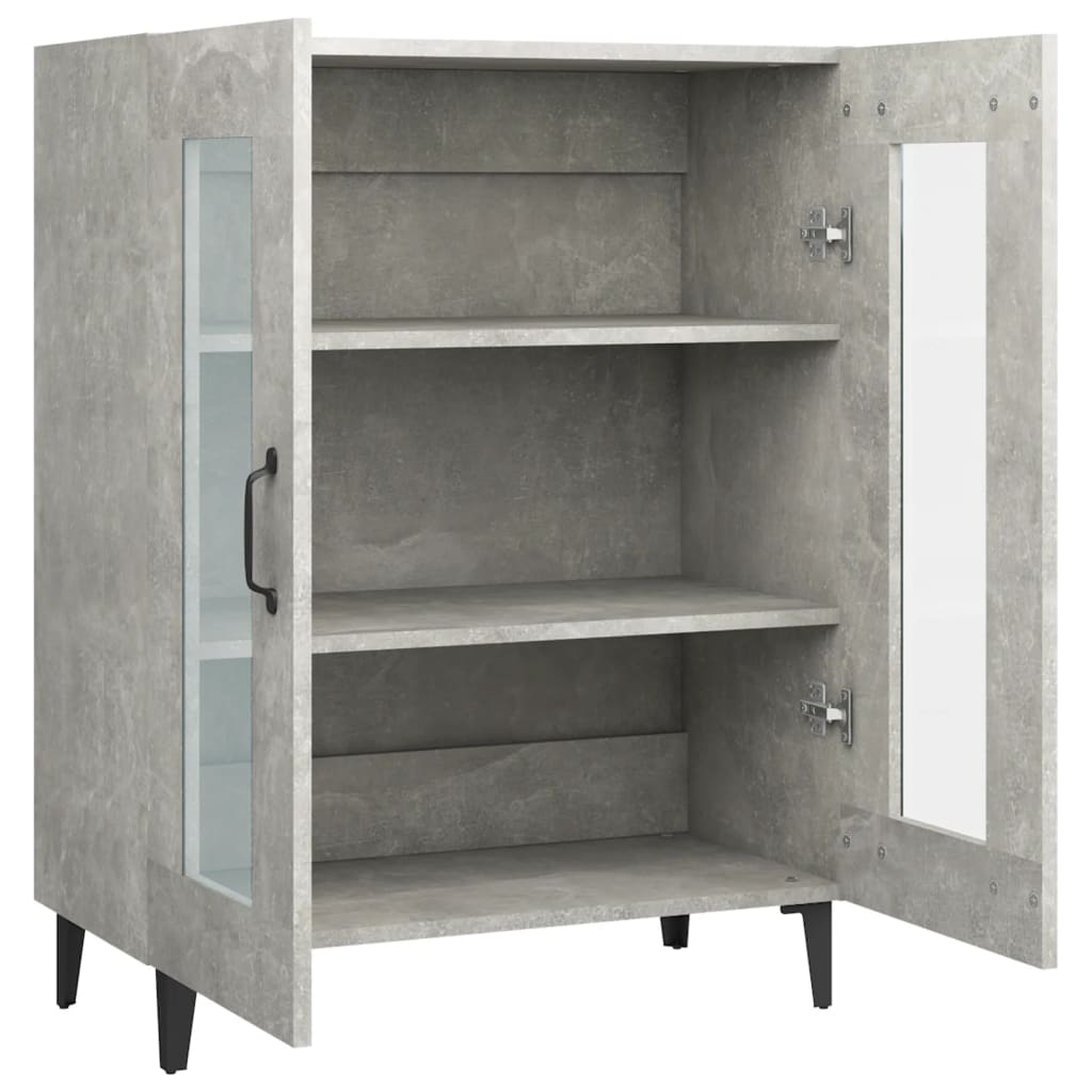 Buffet gris béton 69,5x34x90 cm bois d'ingénierie