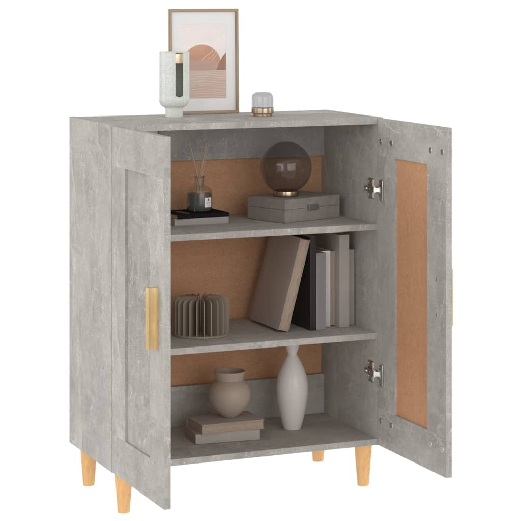 Buffet Gris béton 69,5x34x90 cm Bois d'ingénierie