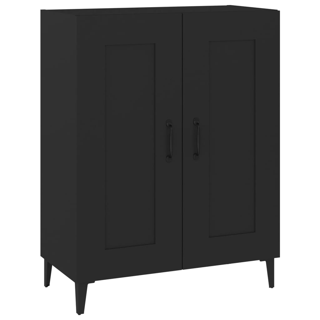 Buffet Noir 69,5x34x90 cm Bois d'ingénierie