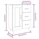 Buffet Blanc 69,5x34x90 cm Bois d'ingénierie