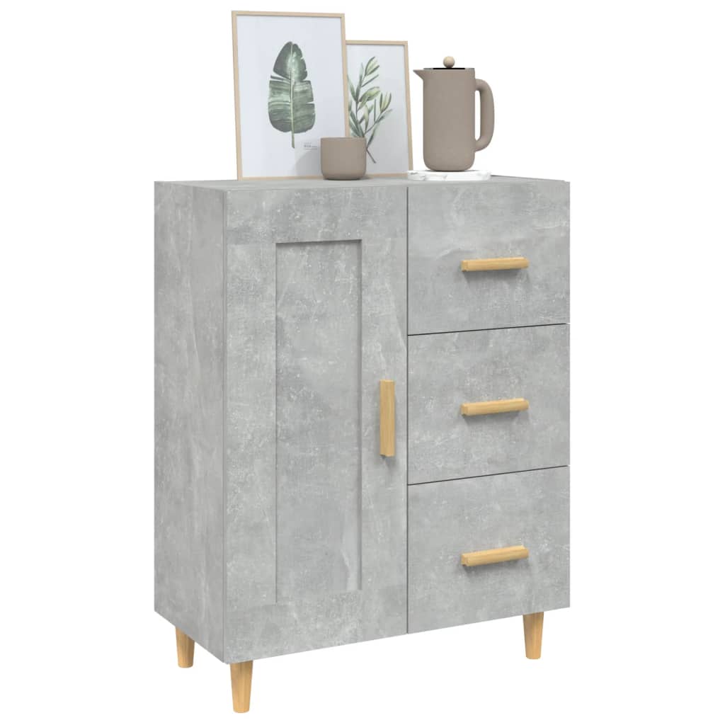 Concrete Grey Sideboard 69.5x34x90 cm Engineered Wood