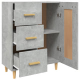 Concrete Grey Sideboard 69.5x34x90 cm Engineered Wood