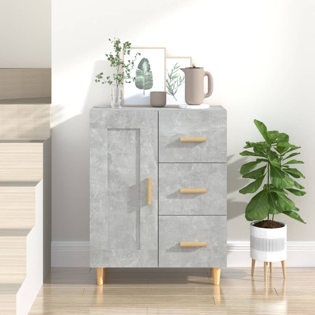 Concrete Grey Sideboard 69.5x34x90 cm Engineered Wood