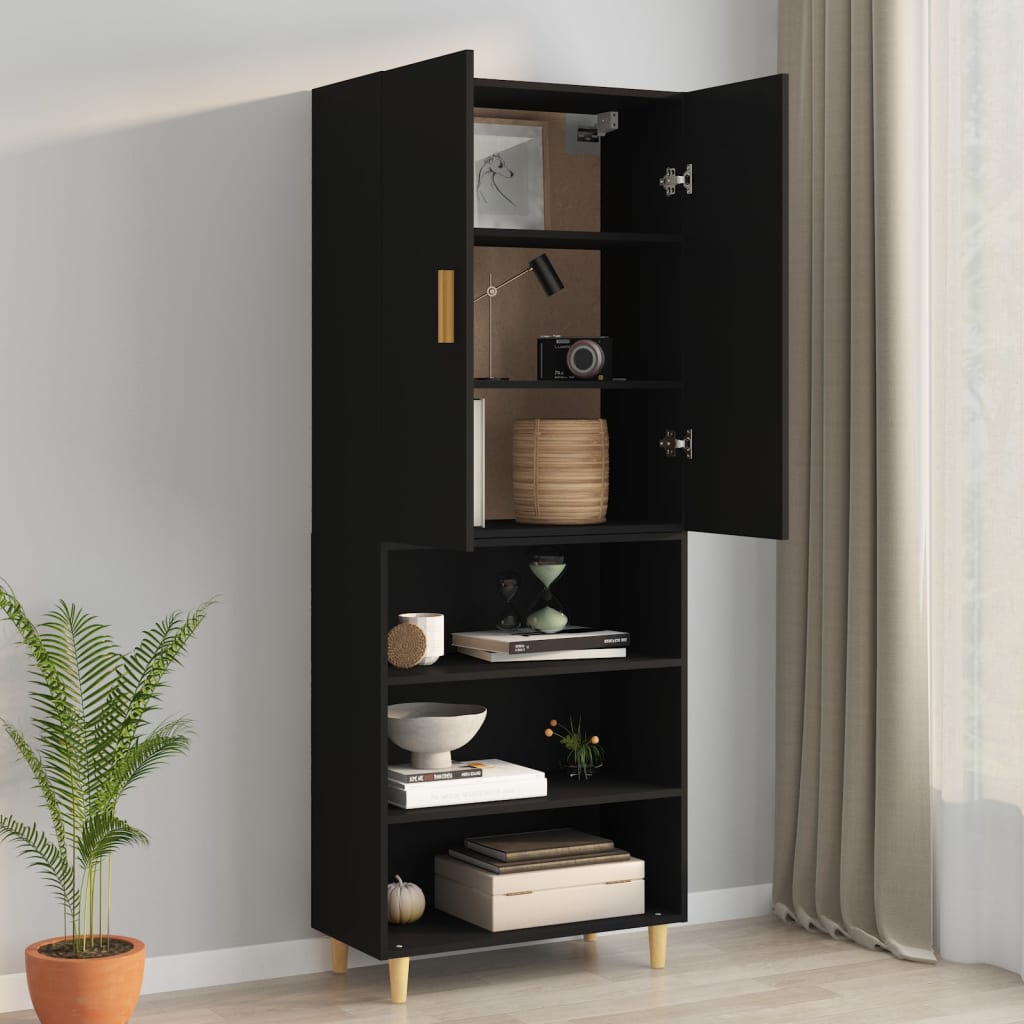 Armoire murale suspendue Noir 69,5x34x90 cm