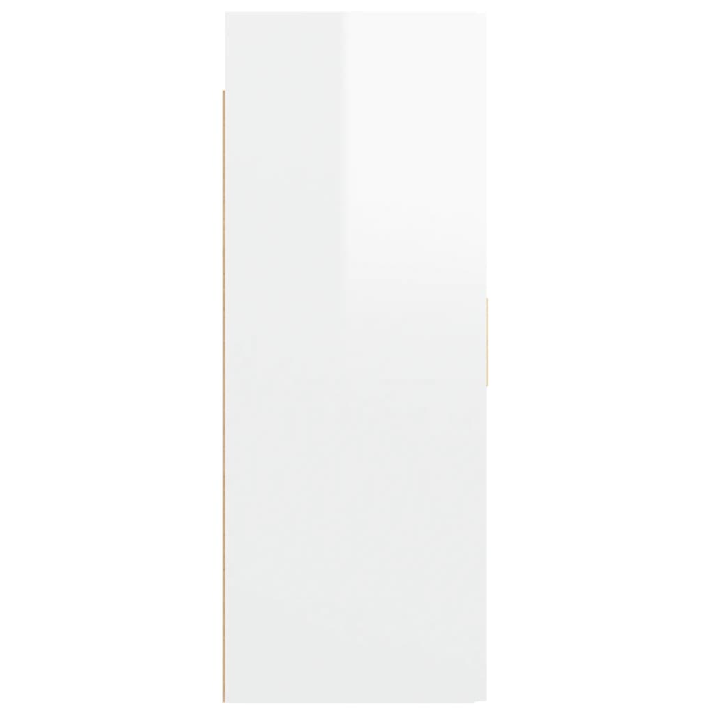 Armoire murale suspendue Blanc brillant 69,5x34x90 cm