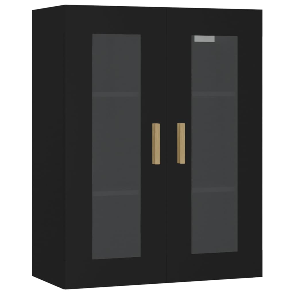 Hängewandschrank Schwarz 69,5x34x90 cm