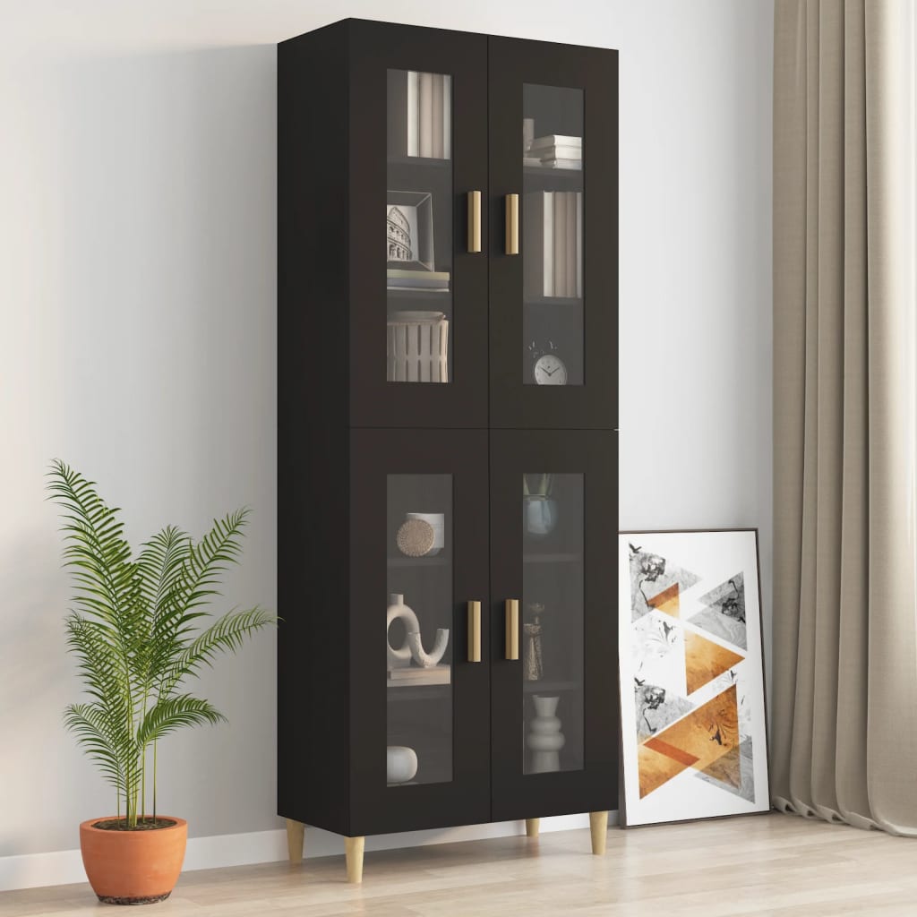 Armoire murale suspendue Noir 69,5x34x90 cm