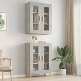 Armoire murale suspendue Gris béton 69,5x34x90 cm