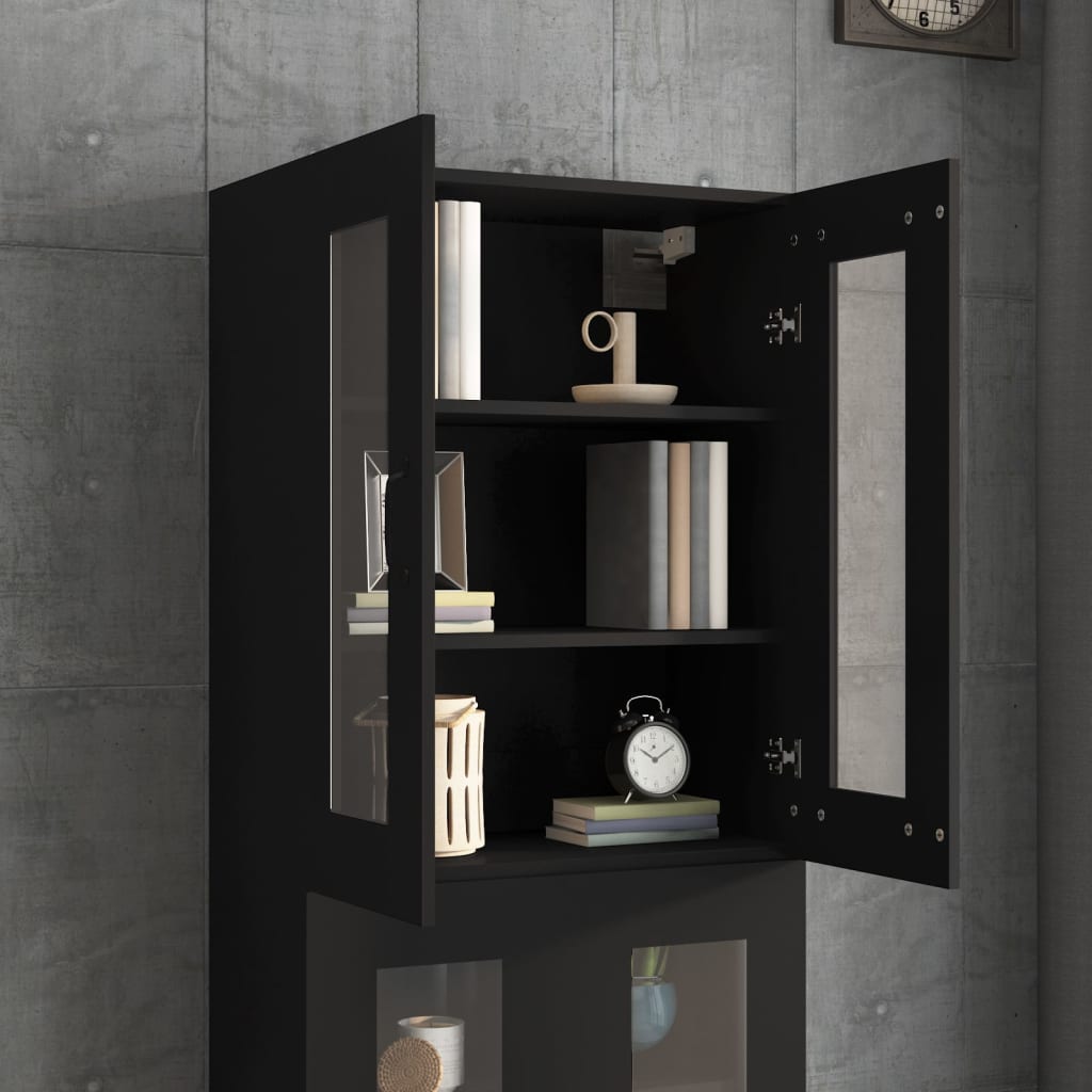 Armoire murale suspendue Noir 69,5x34x90 cm