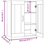 Hängewandschrank Sonoma-Eiche 69,5x34x90 cm