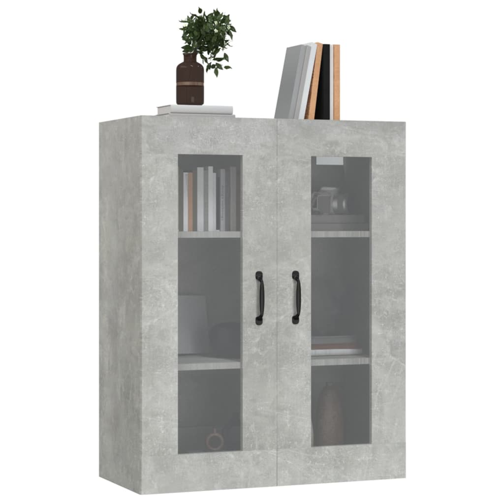 Armoire murale suspendue Gris béton 69,5x34x90 cm