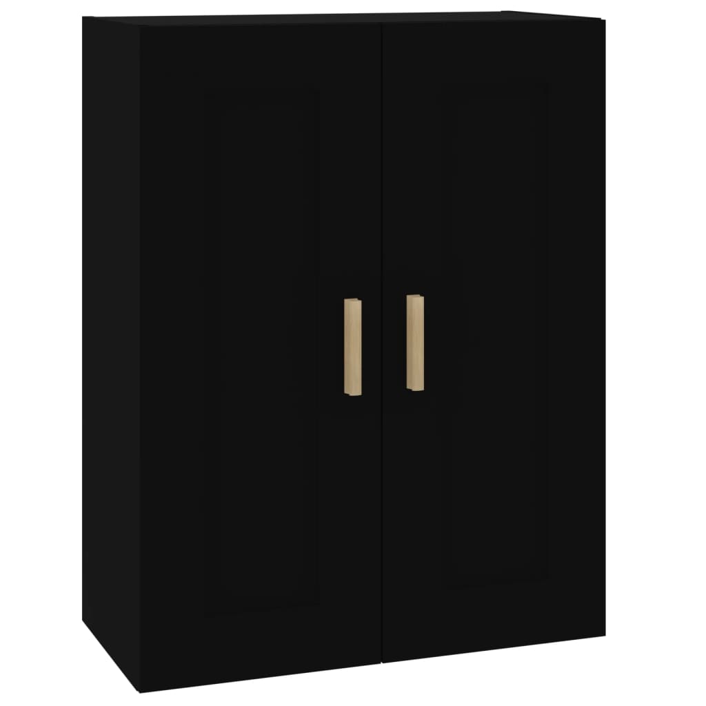 Armoire murale noir 69,5x32,5x90 cm bois d'ingénierie