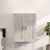 Armoire murale gris béton 69,5x32,5x90 cm bois d'ingénierie