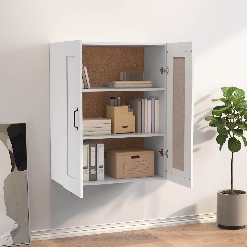 Armoire murale suspendue Blanc 69,5x32,5x90 cm