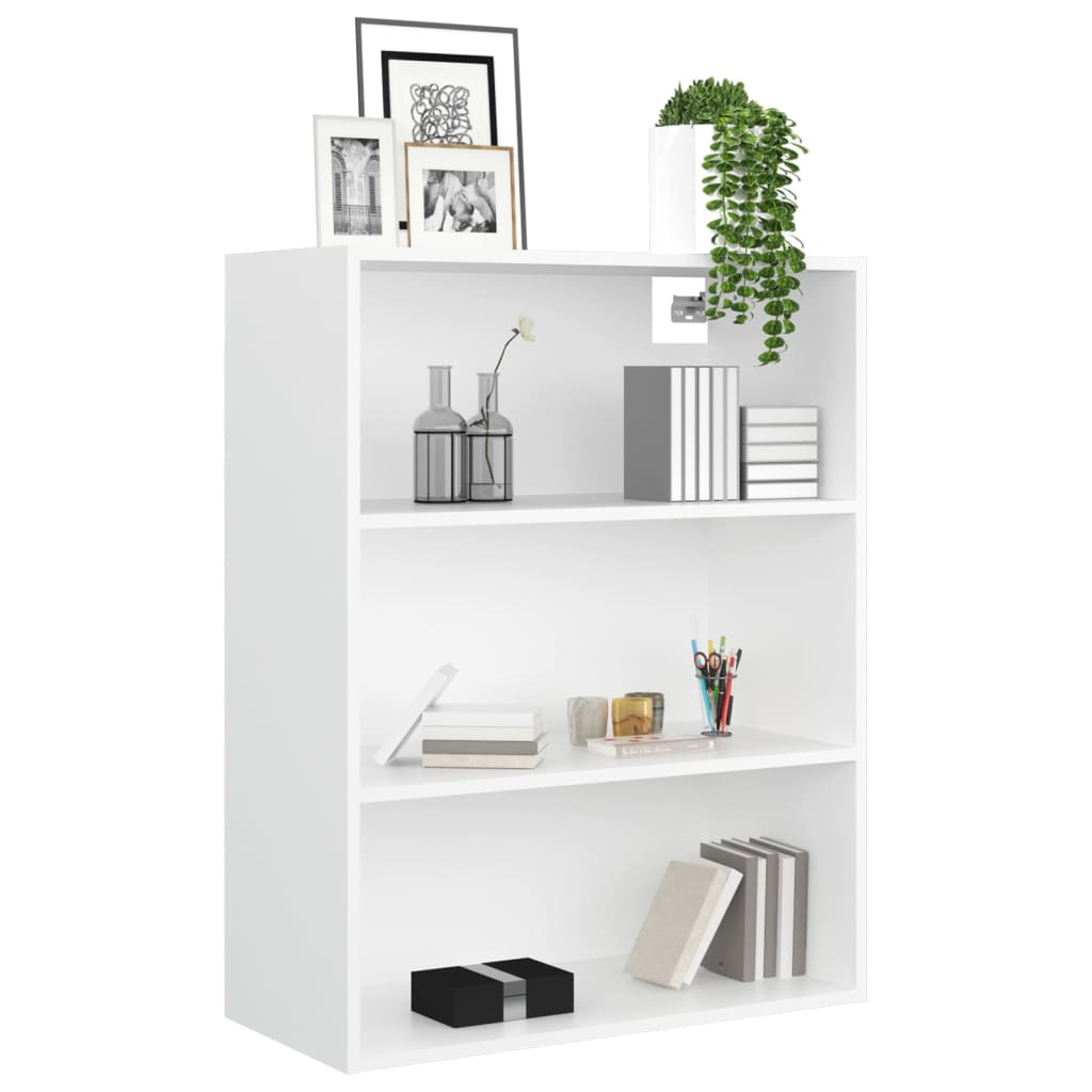 White hanging wall cabinet 69.5x32.5x90 cm