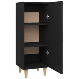 Schwarzes Sideboard 34,5 x 34 x 90 cm. Holzwerkstoff